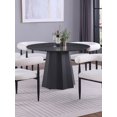 thumbnail image 2 of Coaster Camden Round 48-inch Faux Marble Top Metal Dining Table in Black, 2 of 5