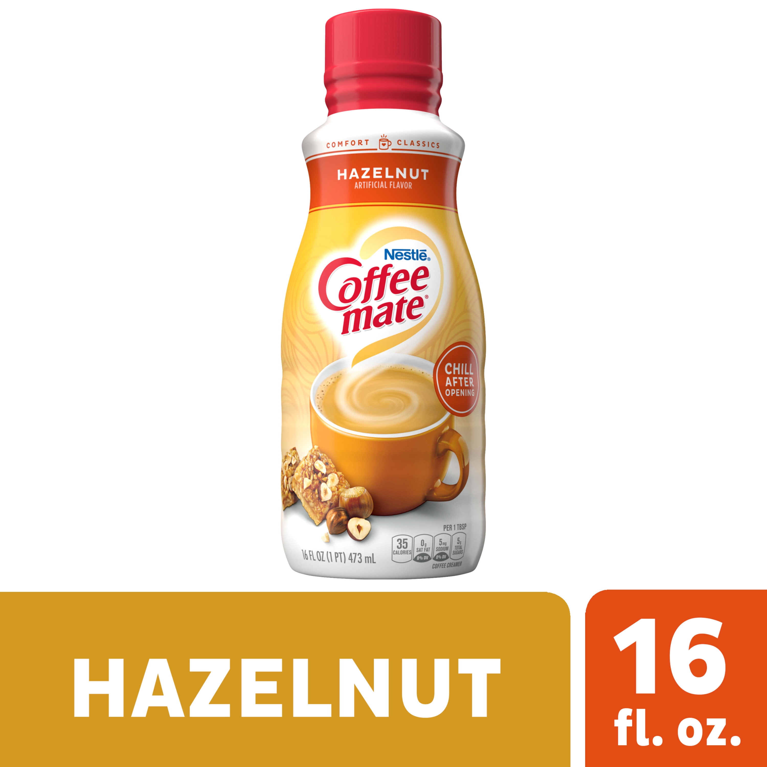 Nestle Coffee mate Hazelnut Liquid Coffee Creamer, 16 fl oz