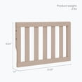 thumbnail image 3 of Dream On Me Convertible Crib Toddler Guard Rail, Almond Butter, 3 of 6