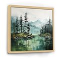 thumbnail image 2 of Designart "Bold horizon Canada Emerald Wilderness II" Landscapes Floater Framed Canvas Print, 2 of 7