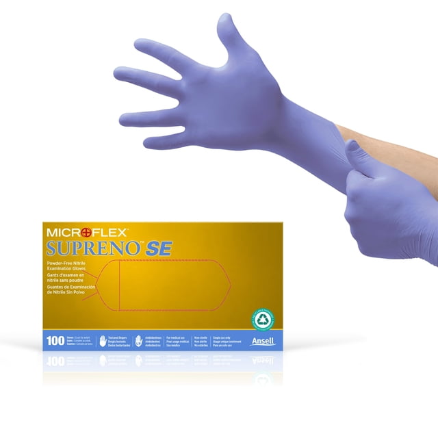 Guantes desechables de nitrilo Ansell Microflex SU-690 Violet M