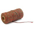 thumbnail image 1 of Inteprter Cuerda de algodón de colores para panaderos, artesanías rústicas, accesorios hechos a mano, cuerda de algodón, cordón de algodón Tela de costura y artesanía rojo + verde Inteprter JJ20169-23, 1 of 1