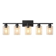 thumbnail image 6 of Deyidn 5-Light Black Vanity Lights with Globe Glass, Modern Bathroom Lighting, 6 of 10