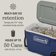 thumbnail image 2 of Hielera Con Ruedas 316 COOLER 62 QT Coleman azul Estándar Coleman 2179153, 2 of 7