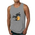 thumbnail image 2 of Haoxianjian Plus Size Mens Workout Tank Top Sleeveless Muscle Shirts Hawaiian Palm Graphic Running Tank Tees 3X 4X 5X, 2 of 5