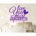 thumbnail image 1 of Love You More Wedding Cake Topper Personalized Glitter Cake Topper Cake Decorations Color Option Available 6-7 Inches Wide, 1 of 1