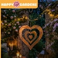 thumbnail image 6 of Happy Gardens Triple Spinning Heart Ornament – Handcrafted Metal Outdoor Garden Decoration, 6 of 7