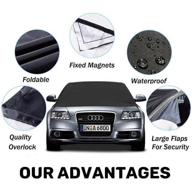 Dontodent - Funda Magnética Para Parabrisas de Coche - Protección Invernal - Protege Contra el Viento, la Nieve y las Heladas - con Imán (210 * 125 cm) Kuyhfg Sin marca