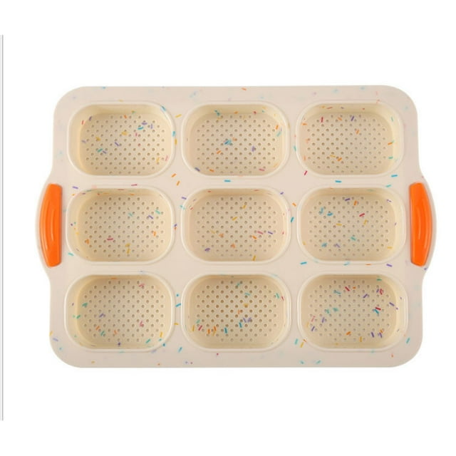 CEHVOM 9 Oval Baguette Mold French DIY Small Bread Bakeware Mold Non-stick Baking Tools