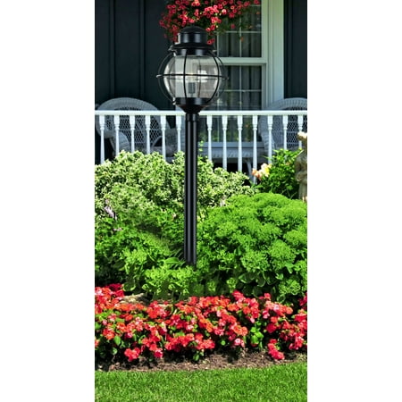 Hatteras 1 Light Post Lantern with Black Finish