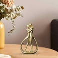 thumbnail image 5 of perfk Couple Statue Lovers Sculpture for Tabletop Entrance Cabinet Home Decoration Gold, 5 of 8