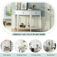 thumbnail image 4 of Juiluna Console Table U-Style Modern Curved Sofa Table With 3 Drawers And 1 Shelf Home Furnishing Console Sofa Table For Hallway, Entryway, Living Room, 4 of 9