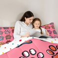 thumbnail image 4 of Homewish Dog Paws Full Size Comforter Sets,Cartoon Animal Bedding Comforter Set,Pink,Polkadot Reversible,3-Piece,1 Comforter and 2 Pillowcases, 4 of 7