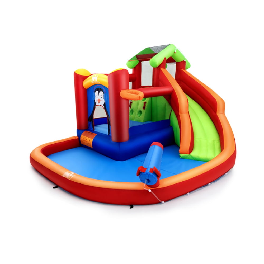Aimee Lii Inflatable Slide Bouncer and Water Park Bounce House Without Blower, Bounce House Water Slide for 5-10