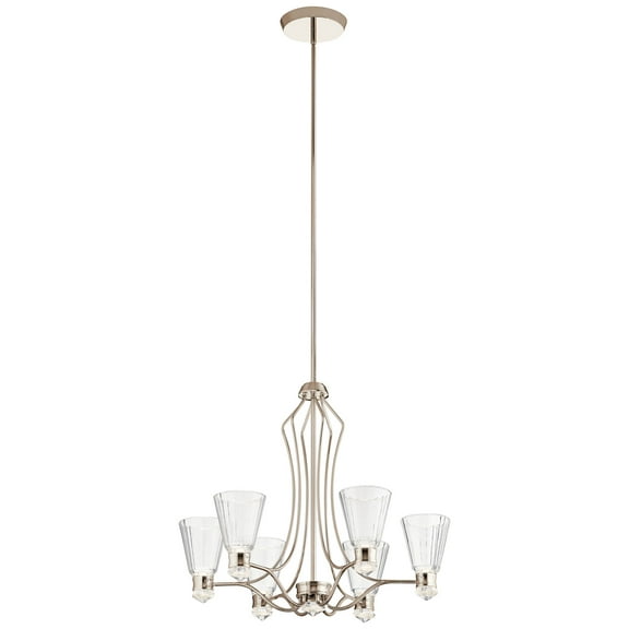 44354PNLED Kichler Lighting Kayva - 34W 13 Led Medium Chandelier - With Traditional Inspirations - 25.25 Inches Tall By 28 Inches Wide