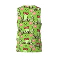 thumbnail image 2 of Rocae Cute Green Frog for Men's Basketball Jersey Lightweight and Breathable Athletic Tank Top,Quick-Drying Sports Jersey Small, 2 of 9