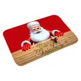 thumbnail image 1 of Alfombra reutilizable de franela roja Santa Claus lavable para decoración Sunnimix Alfombra manta, 1 of 8