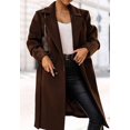thumbnail image 4 of LinYooLi Women's Notch Lapel Wrap Coat Winter Casual Wool Blend Overcoat Mid-Length Coat with Blet, 4 of 5