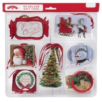 Holiday Time 40ct DeluxeTraditional Tags
