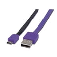 thumbnail image 1 of Cable plano Manhattan de USB 2.0 a Micro-B de 1m. Color Morado Manhattan 391368, 1 of 2