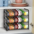 thumbnail image 5 of 2 pack Can Organizer for Pantry Stackable, Stacking Can Storage Dispensers Small Space Holds up to 36 Cans for Pantry, Kitchen, Cabinet Black, 5 of 7