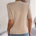 thumbnail image 4 of Wdgfv Women's Holiday Fair Isle Wool Blend Pullover Sweater Women's Short Sleeve Knit Pullover for Spring Summer Casual Comfort and, 4 of 5