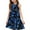 #A34-Blue, variant on Abcomgle Girls Dresses Size 10-12 Casual Halter Neck Sleeveless Midi Dress Floral Print A-line Sundresses Basic Swing Skirt 3-4 Years,Black