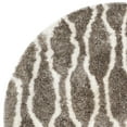 thumbnail image 5 of SAFAVIEH Barcelona Melinda Geometric Shag Area Rug, Silver/Ivory, 5' x 5' Round, 5 of 6
