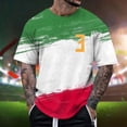 thumbnail image 2 of SXcggal Italian Sports Print Tee For Men Casual Round Neck Soccer T Shirt Breathable Lightweight Men's T-Shirt, 2 of 5