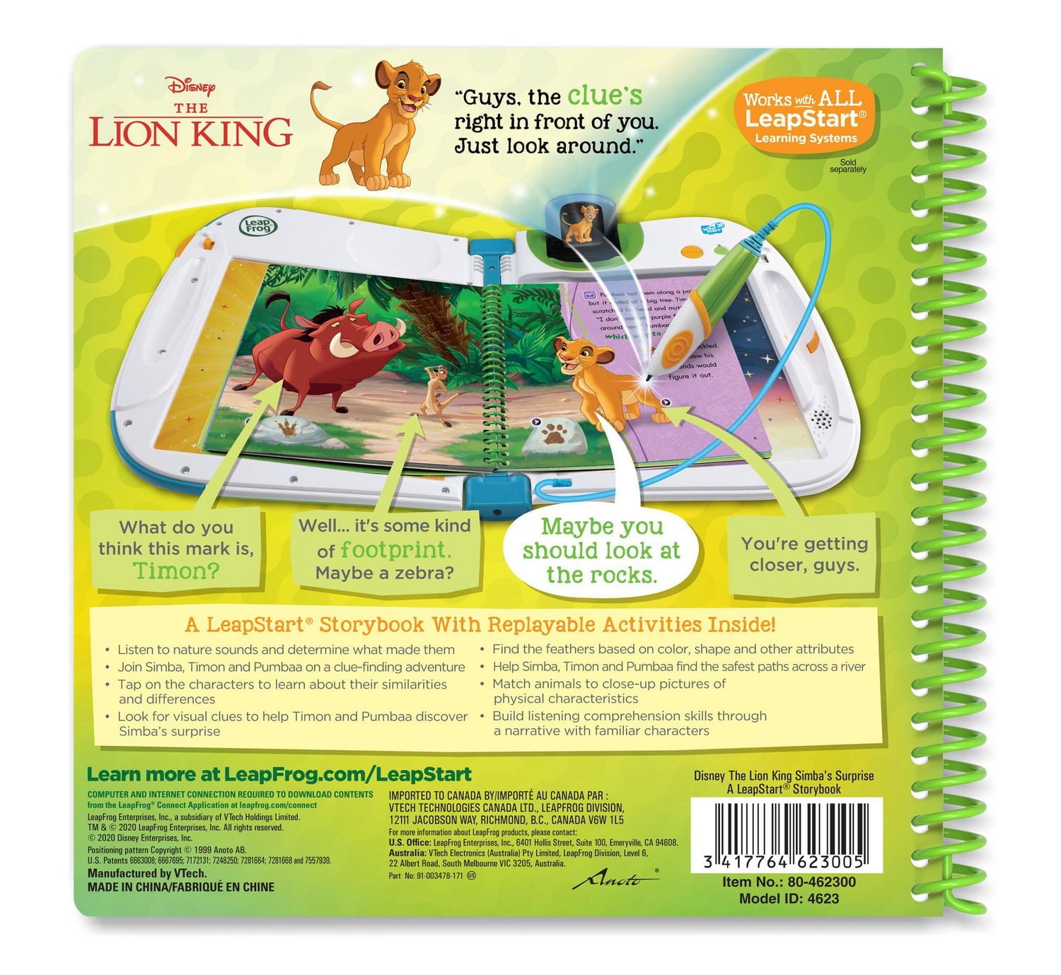 LeapFrog LeapStart 3D (Niveau 1) The Lion King Simba's Surprise - Version anglaise 2 à 5 ans