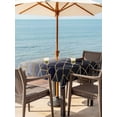 thumbnail image 2 of Outdoor Tablecloth with Umbrella Hole and Zipper, Blue Geometric Square Table Cloth 60x60 Inch Waterproof Tablecloth, Modern Abstract Gradient Marble Picnic Table Cover for Patio Camping, 2 of 7