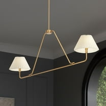 Possini Euro Design Possini Euro Frazer 45" Wide Warm Brass 2-Light Island Chandelier