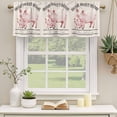 thumbnail image 2 of Farmhouse Pig Curtain Valances for Windows, Kitchen Valance Window Treatments Panel 2 Pack, Watercolor Cute Animals Retro Art Rod Pocket Short Curtains for Bathroom Bedroom 42 x 18 Inch, 2 of 8