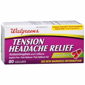 Tension Headache Relief Gelcaps 80 Ea Tension Headache Relief By Walgreens Walmart Com Walmart Com