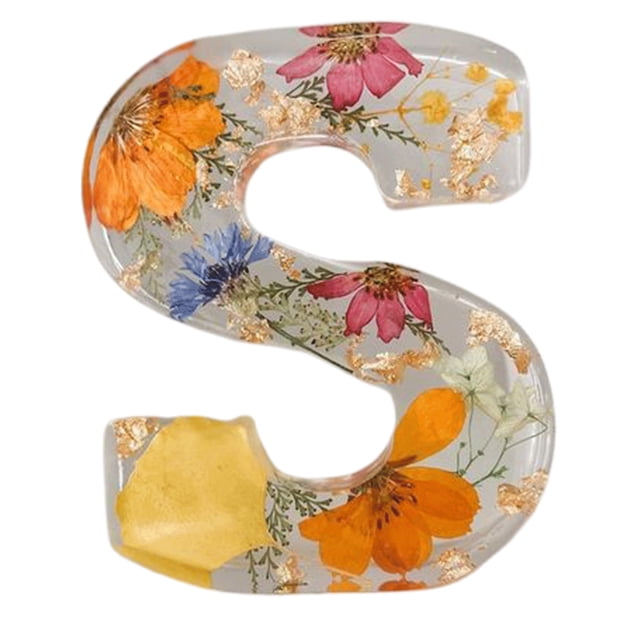 Plug-In Night Light With Floral And Letter Design Resin Home Decoration Gift 120 V AC