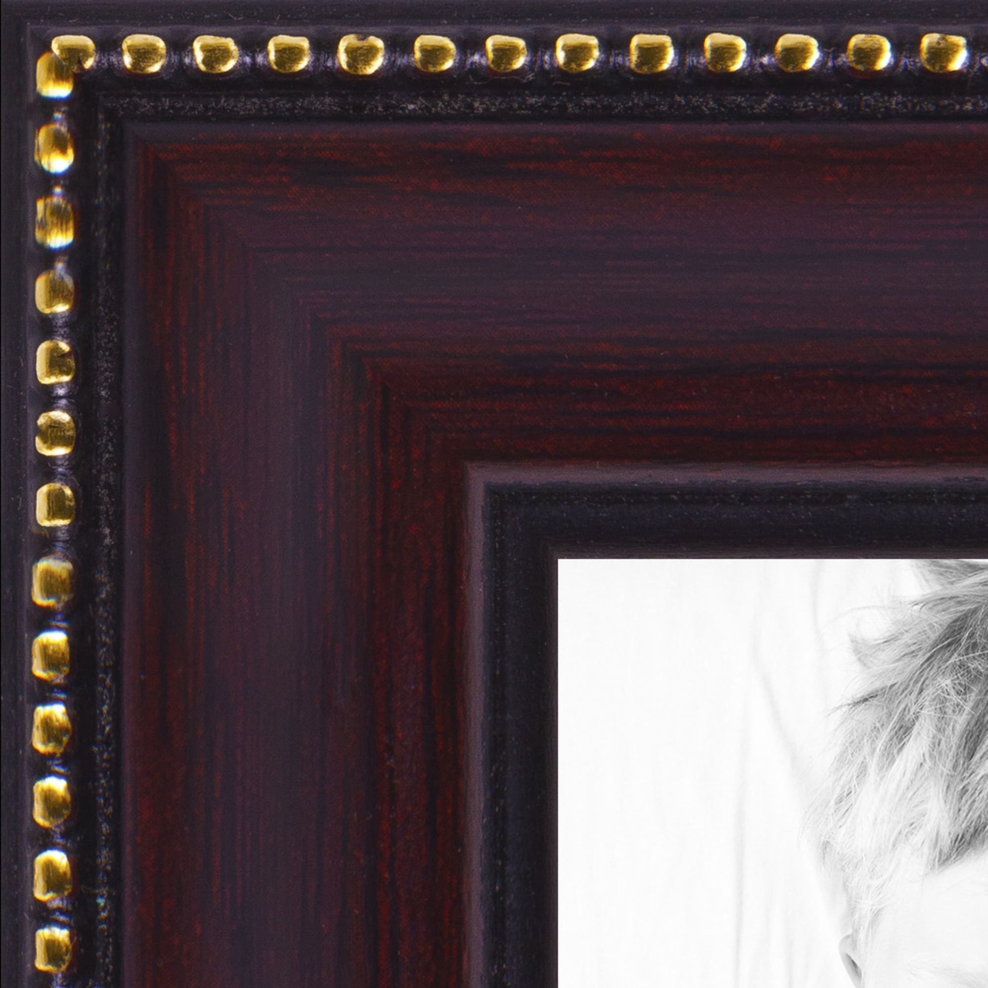 ArtToFrames 8x8 Inch Mahogany Picture Frame, This Brown Wood Poster Frame is Great for Your Art