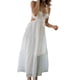 thumbnail image 5 of Lucakuins, vestido largo informal de verano para mujer, vestido sin mangas con lazo de Color sólido y espalda descubierta, vestido de fiesta a la moda con tirantes Lucakuins moda, 5 of 9