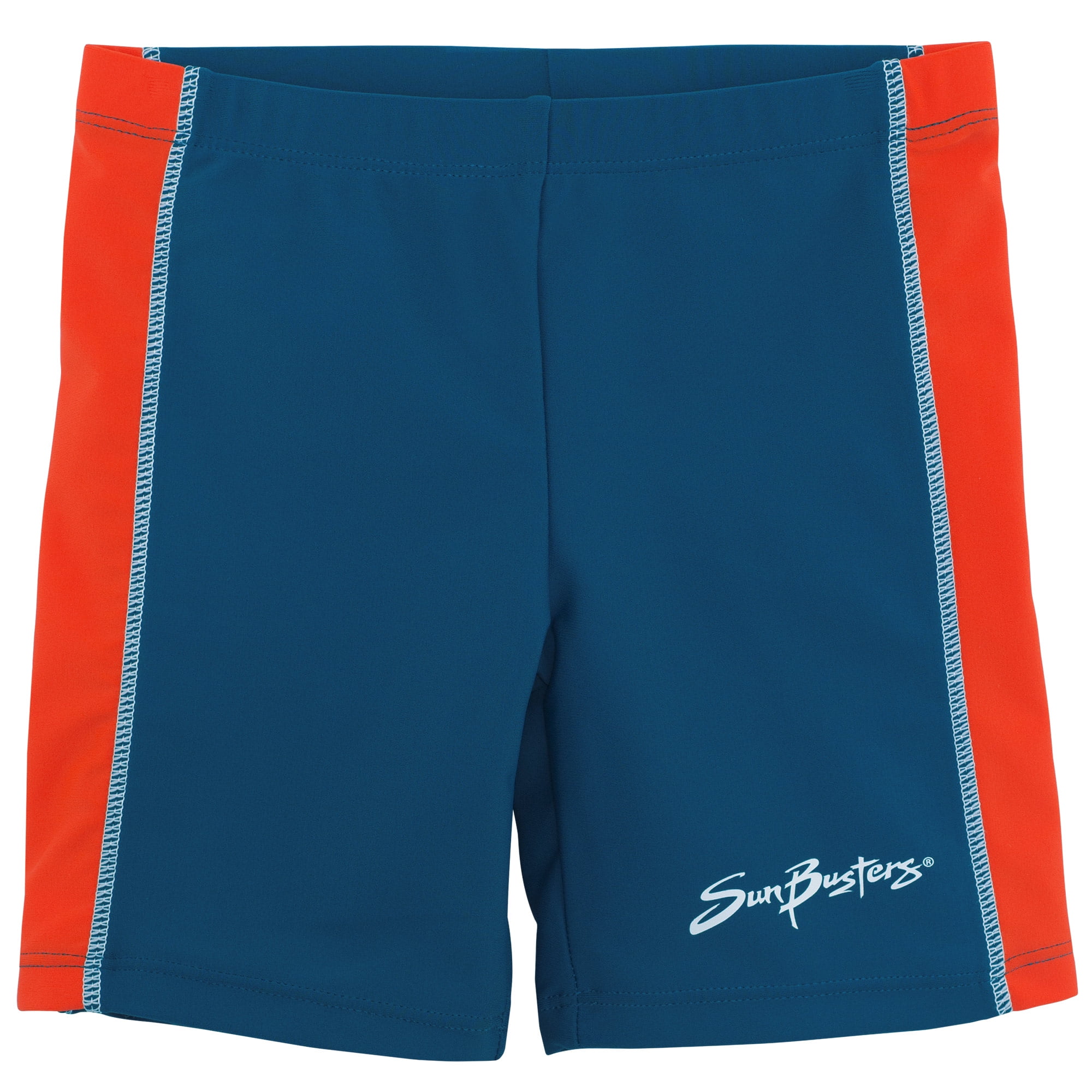 SunBusters Boys Swim Short(UPF 50+), Tangelo, 4/5 yrs