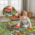 thumbnail image 7 of BESTSKY Ultra Non Slip Kids Car Rug, Kids Road Playmat Rug for Toy Cars, Educational Town City Map Washable Carpet for Boy Playroom Bedroom, Safer Car Track Play Mat, 7 of 7