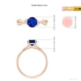 thumbnail image 5 of ANGARA Lab Grown 1 Ct Blue Sapphire Hidden Engagement Ring for Women in 14K Rose Gold (Size-6mm) | September Birthstone, Anniversary, Jewelry Gift for Women | Lab-Grown Blue Sapphire Ring, 5 of 8