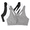 White / Heather Grey/ Black Hue, variant on Fruit of the Loom Women's Shirred Front Tank Racerback Sports Bra, Style FT170, 3-Pack