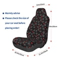 thumbnail image 3 of Wukai Love Valentine's skull Full Set Car Seat Covers with Soft Padding Universal Auto Front Seats Protector and Cushion Mat, 3 of 5
