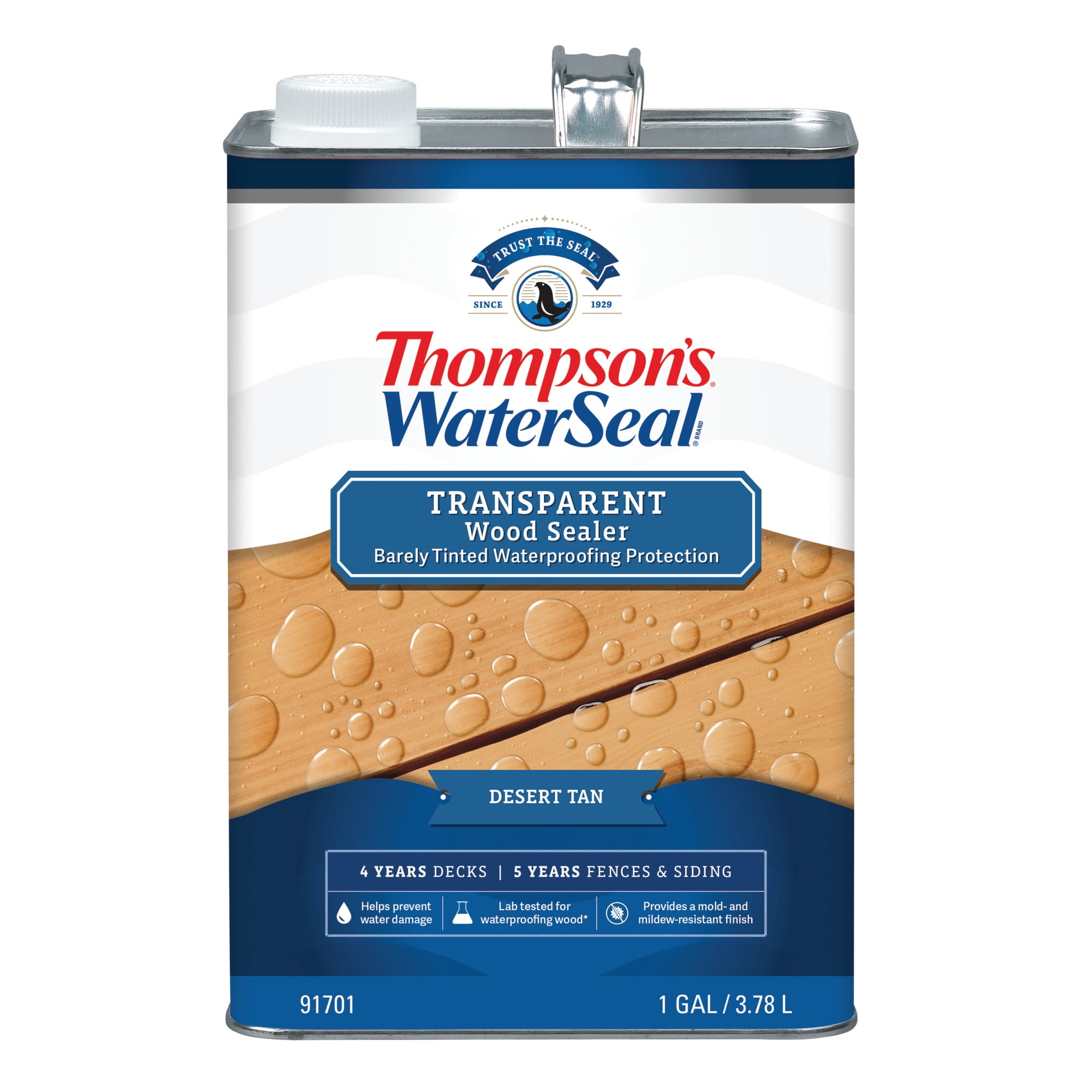 (2 pack) Thompson's WaterSeal Transparent Exterior Wood Sealer, Desert Tan, 1 gal