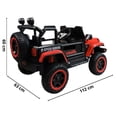 thumbnail image 4 of Camioneta Montable de 112 cm Tipo Jeep Para Niños  a Control Remoto Con Bluetooth, Auxiliar y USB-Rojo, 4 of 6