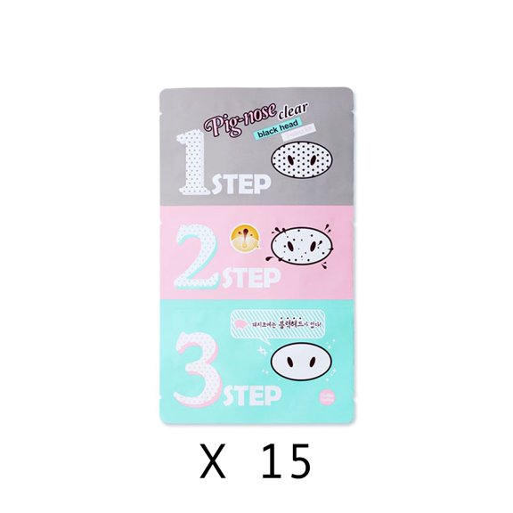 Holika Holika Pig Nose Clear Black Head 3-Step Kit (15pcs)