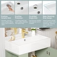 thumbnail image 6 of Euroco 21.6" Green Bathroom vanity, Combo Cabinet, Bathroom Storage Cabinet, Single Ceramic Sink, Left side storage, 6 of 9