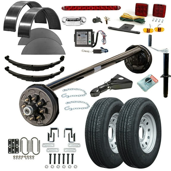 7000 lb TK Single Axle Trailer Parts Kit - 7K Capacity Heavy Duty (Drop Complete Original Series), 95/00 (Loose Spring Seats)
