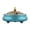 Blue, variant on Creative Auspicious Clouds Brass Incense Burner With Lid Indoor Decorative Ornaments Three-legged Incense Holder