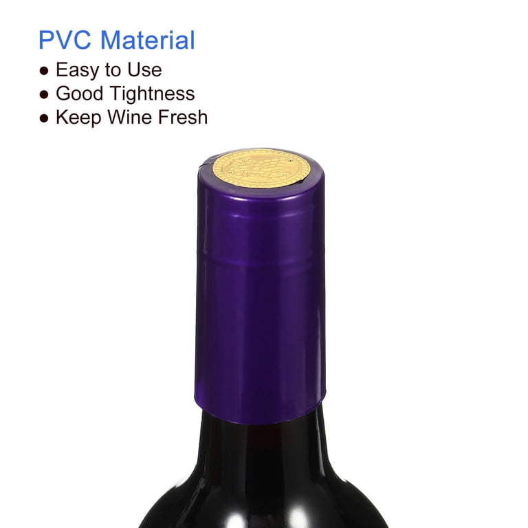 50pcs Wine Bottle Shrink Caps - Red PVC Heat Shrink Seals For Home Brewing, Professional Wine Making Supplies