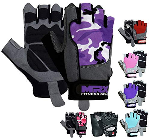 Women Fitness Gloves Ladies Weight Lifting Gym Workout and Training Glove Purple 
